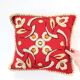 Floral decorative cushion | Wool embroidery | 70s