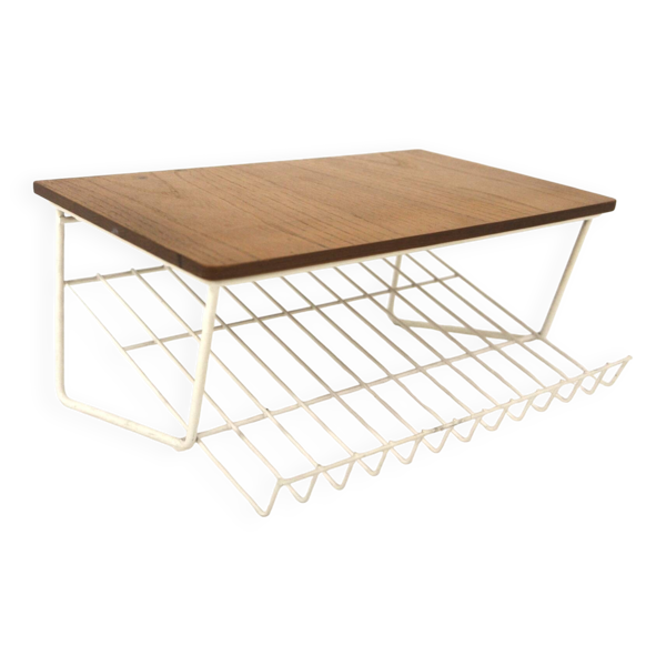 Étagère murale scandinave en teck, Suède, 1960