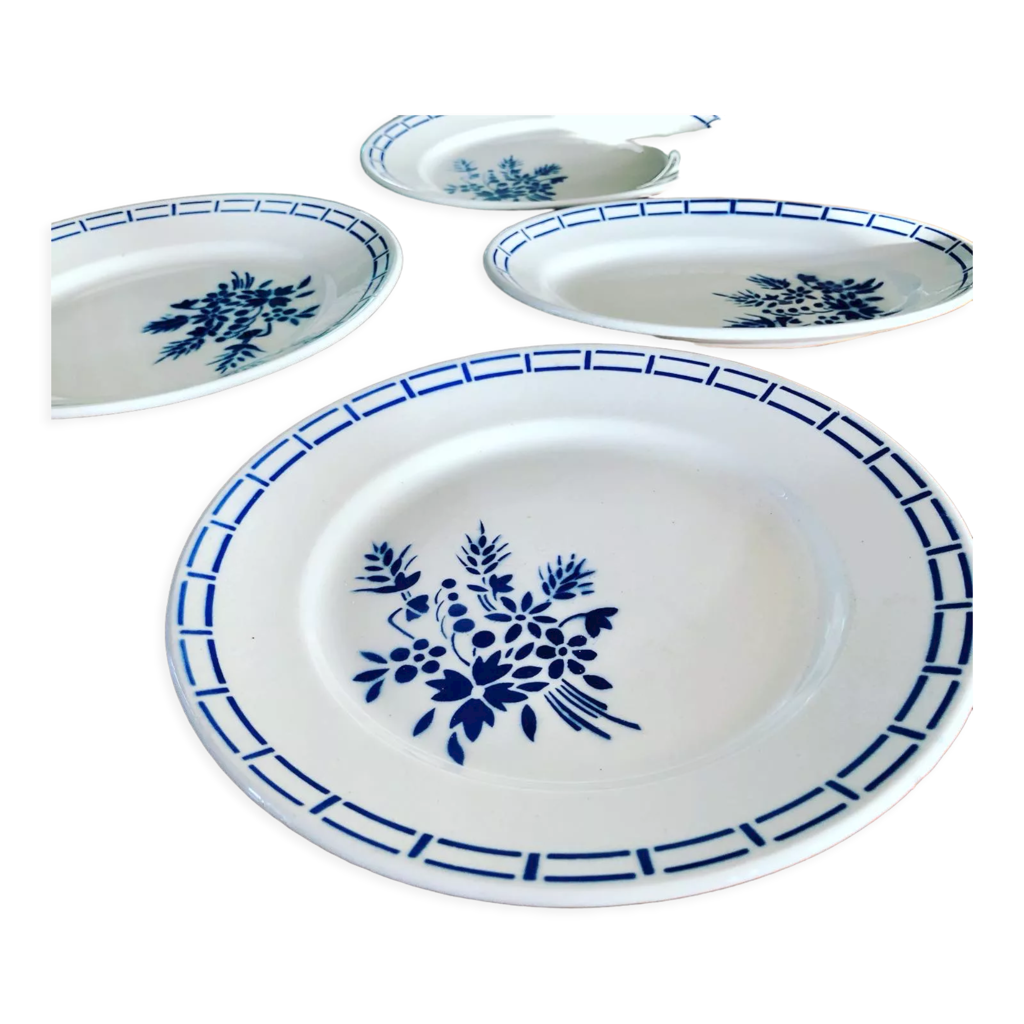 Set of 4 plates Badonviller