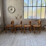 Set of 4 Daumiller pine chairs