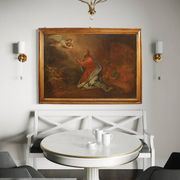 Antique Italian painting Christ in the Garden of Olives from 17th century