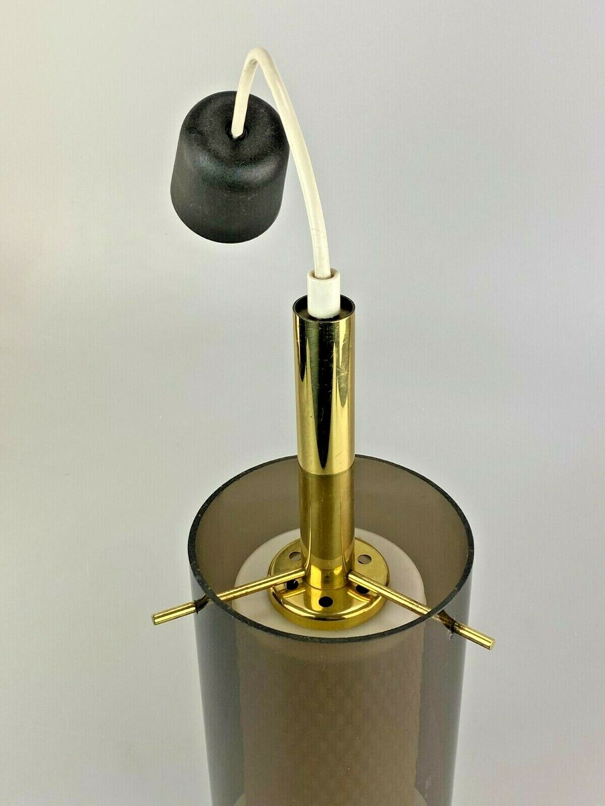 Ceiling light brass glass space age design 60s