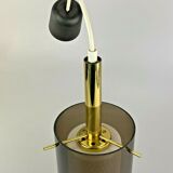 60s 70s lamp light ceiling lamp brass glass space age design 60s