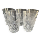 5 Verres à whisky – Cristal taillé