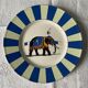 Series of 6 K&G Lunéville dessert plates, circus theme