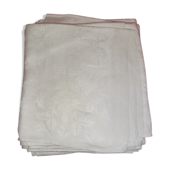 6 serviettes damassées