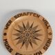 Decorative Hand-carved Wooden Plate with Pyrography, Germany 1960s