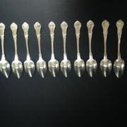 set of 12 silver dessert spoons - silversmith DOUTRE ROUSSEL - mid 19th century