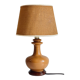 Ceramic lamp wood and vintage jute