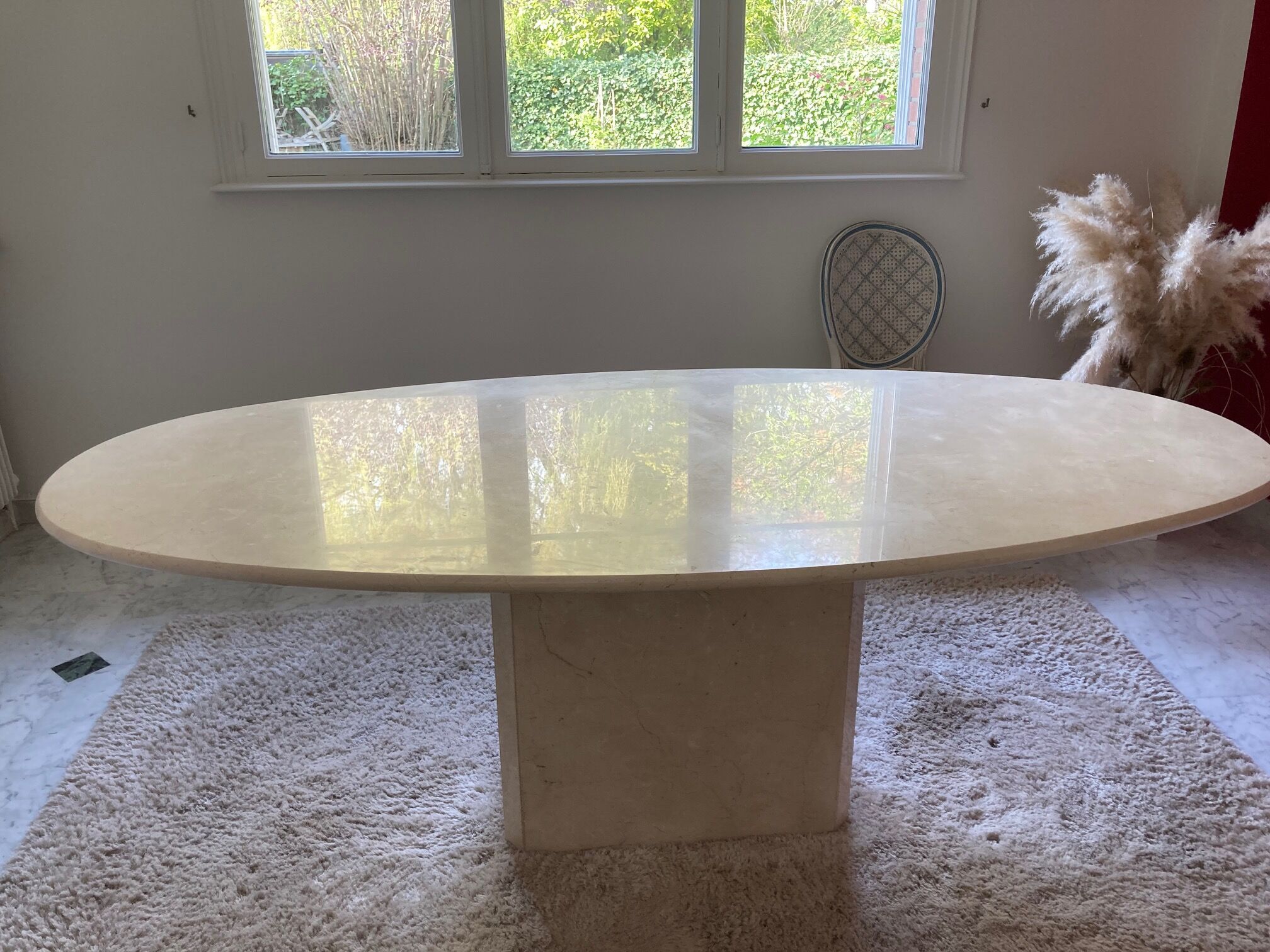 Travertine table