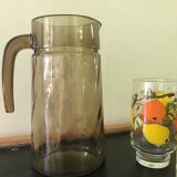 Pitcher amber glass Rosaline