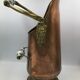 Copper umbrella holder and vintage porcelain handles