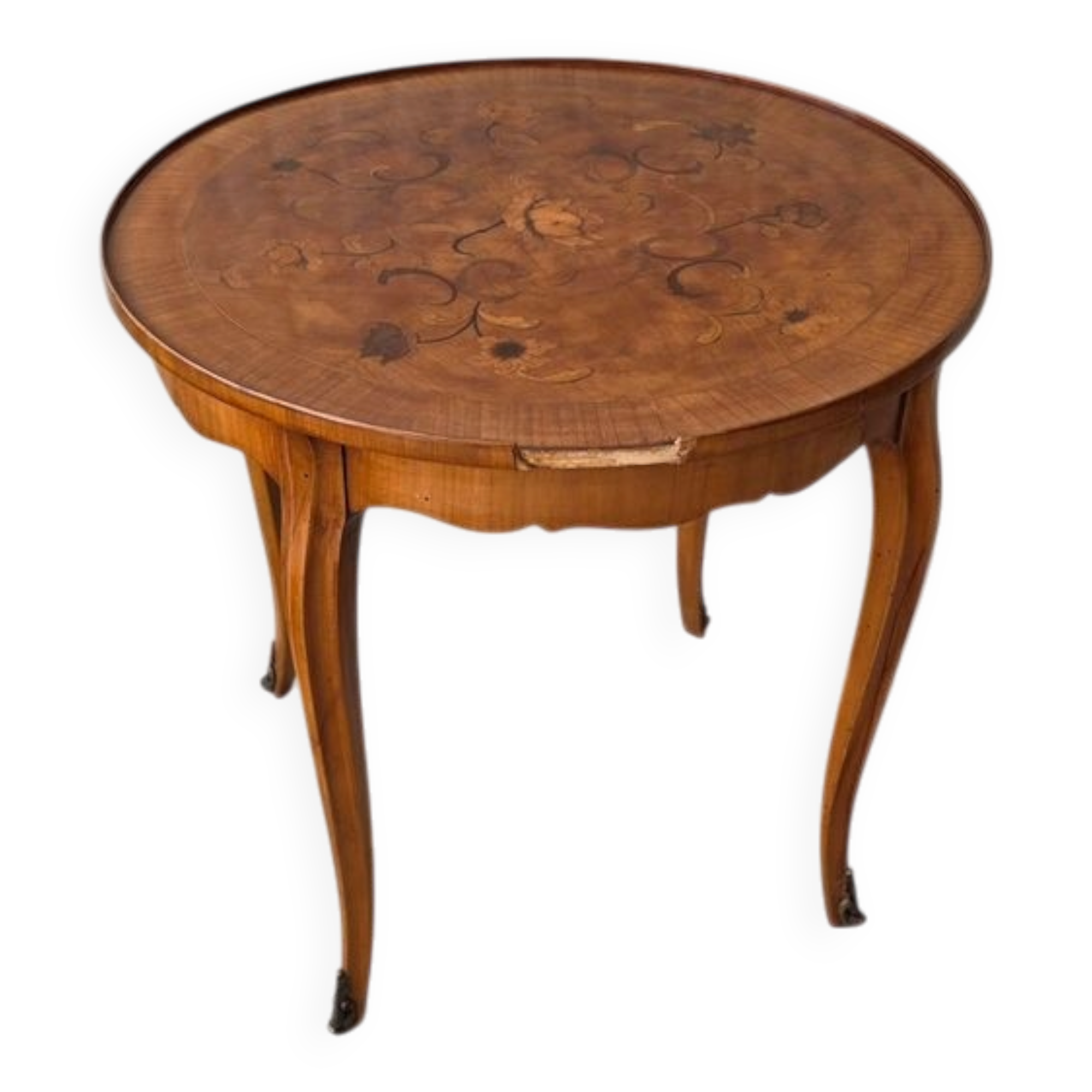 Small round antique coffee table