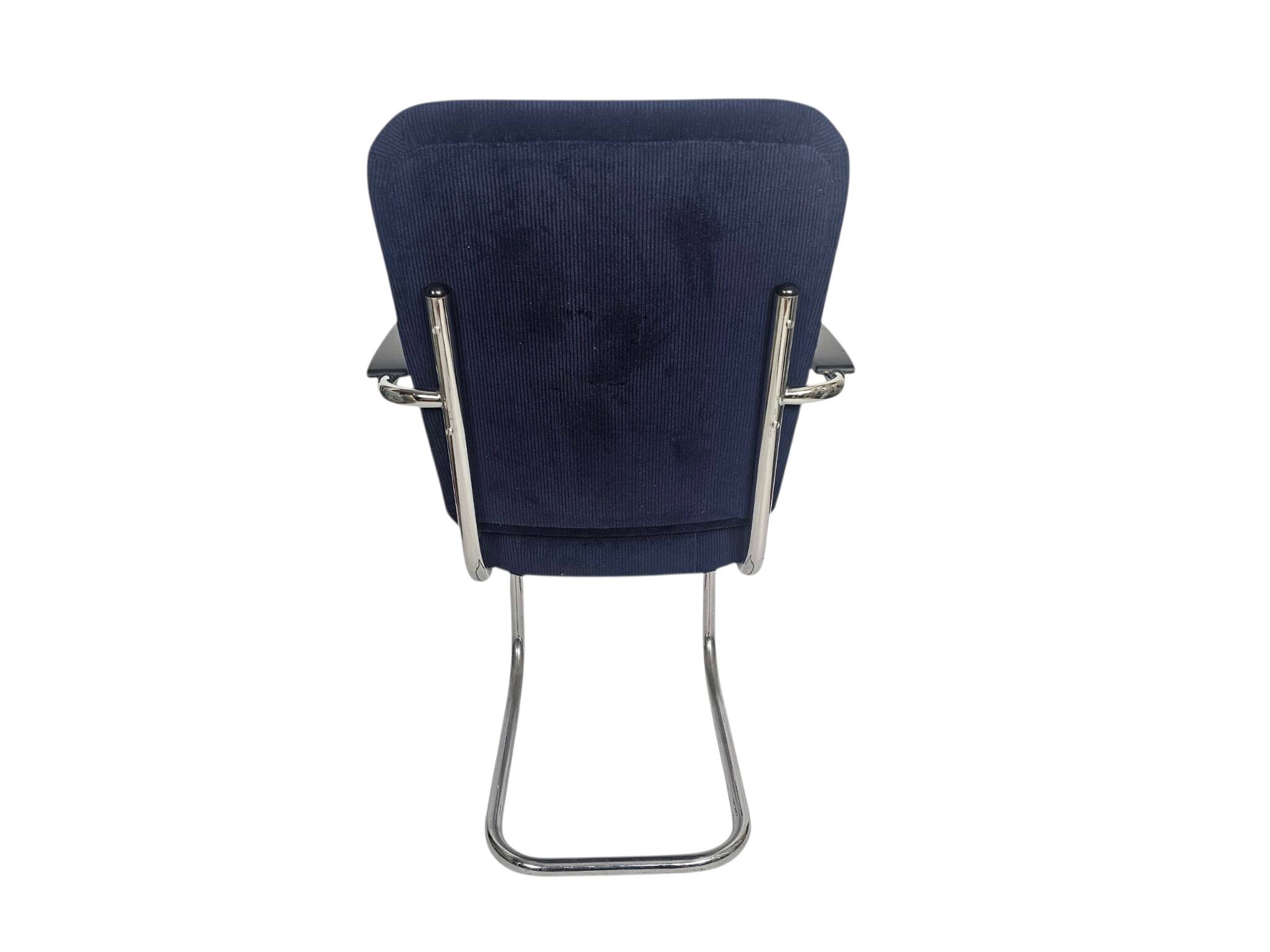 Dutch design - Gebr. de Wit - tubular frame - corduroy - chrome - Bakelite