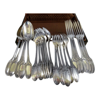 Christofle 24 cutlery spoons dessert whisks model Marie Antoinette metal arg
