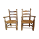 Pair of mulched brutalist armchairs