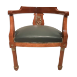 Empire office armchair with column feet