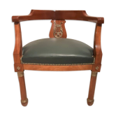 Empire office armchair with column feet
