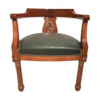 Fauteuil de bureau Empire à pieds colonne