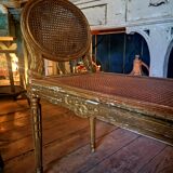 Set of Louis XVI-style bench and 2 chairs
