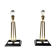 Set of two sculptural Hollywood regency brass table lamps, 1970s