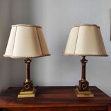Pair of neo-classical Empire style lamps