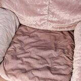 Cinna, pair of armchairs foam and velvet ras pink pale, France, circa 1970