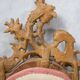 Italian rococo-style headboard in carved gilded wood, 19th century.