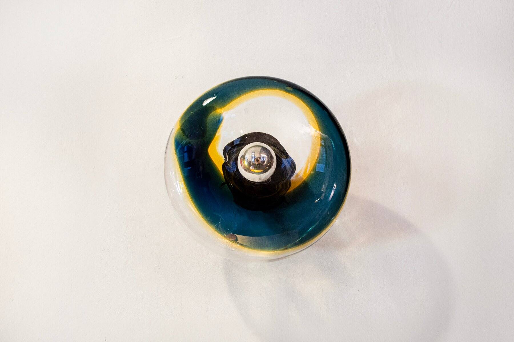 Vintage Italian wall lights in Murano glass, 1970s.