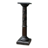 Napoleon 3 carved wooden column oak leaves