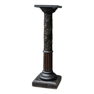 Sellette en bois sculpté Napoléon 3 feuilles de chêne