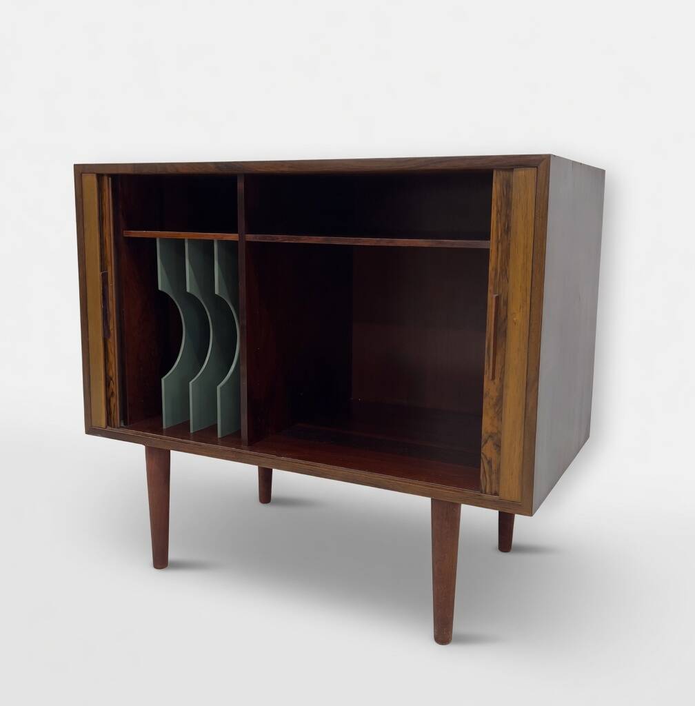 Rosewood Tambour Cabinet By Kai Kristiansen For Feldballes