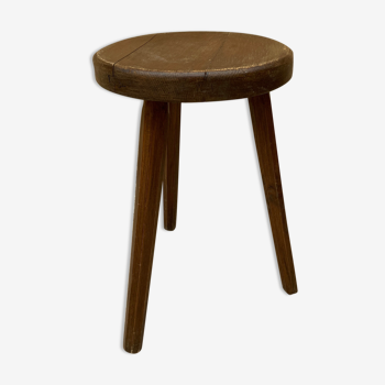 Tabouret tripode bois design vintage 1960