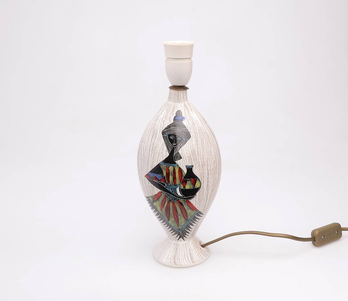 Sesto di Fiamma porcelain table lamp, Italy 1950s