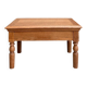 Petite table basse aux pieds tournés en chêne massif (rénovée)