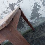 Old farmhouse table in rustic oak -1m35