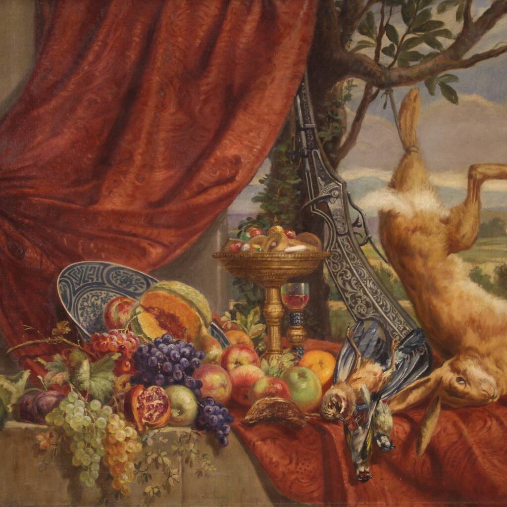 Signed painting still life oil on canvas