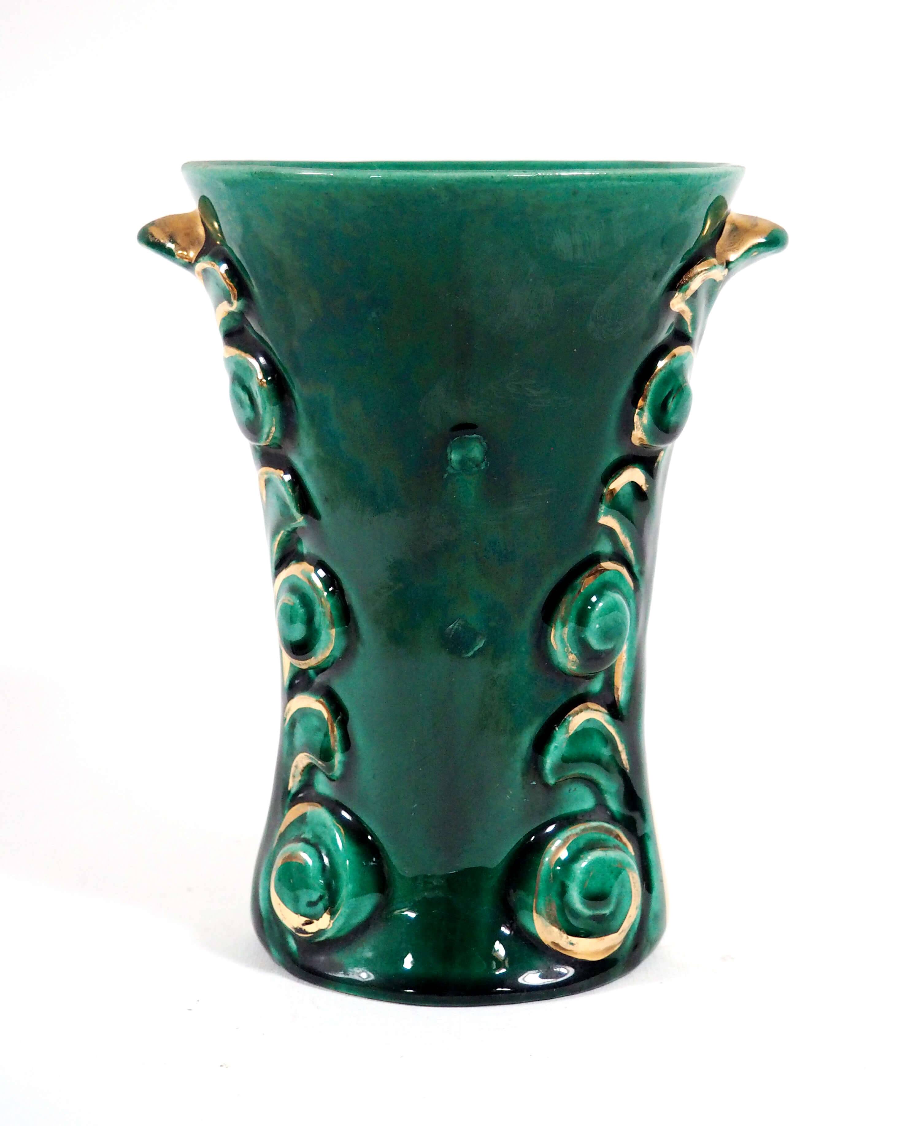 1940s Evrt and Gold Vase