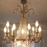 Baroque chandelier made of genuine Bohemian crystal and bronze with 12 branches.