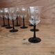 8 verres à vin Luminarc modèle "Octime" pied noir collection "Esso"