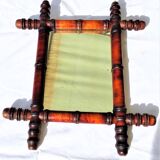Old barber mirror real 100% original with a piton for hanging around 1900/1930 40 X 35 cm