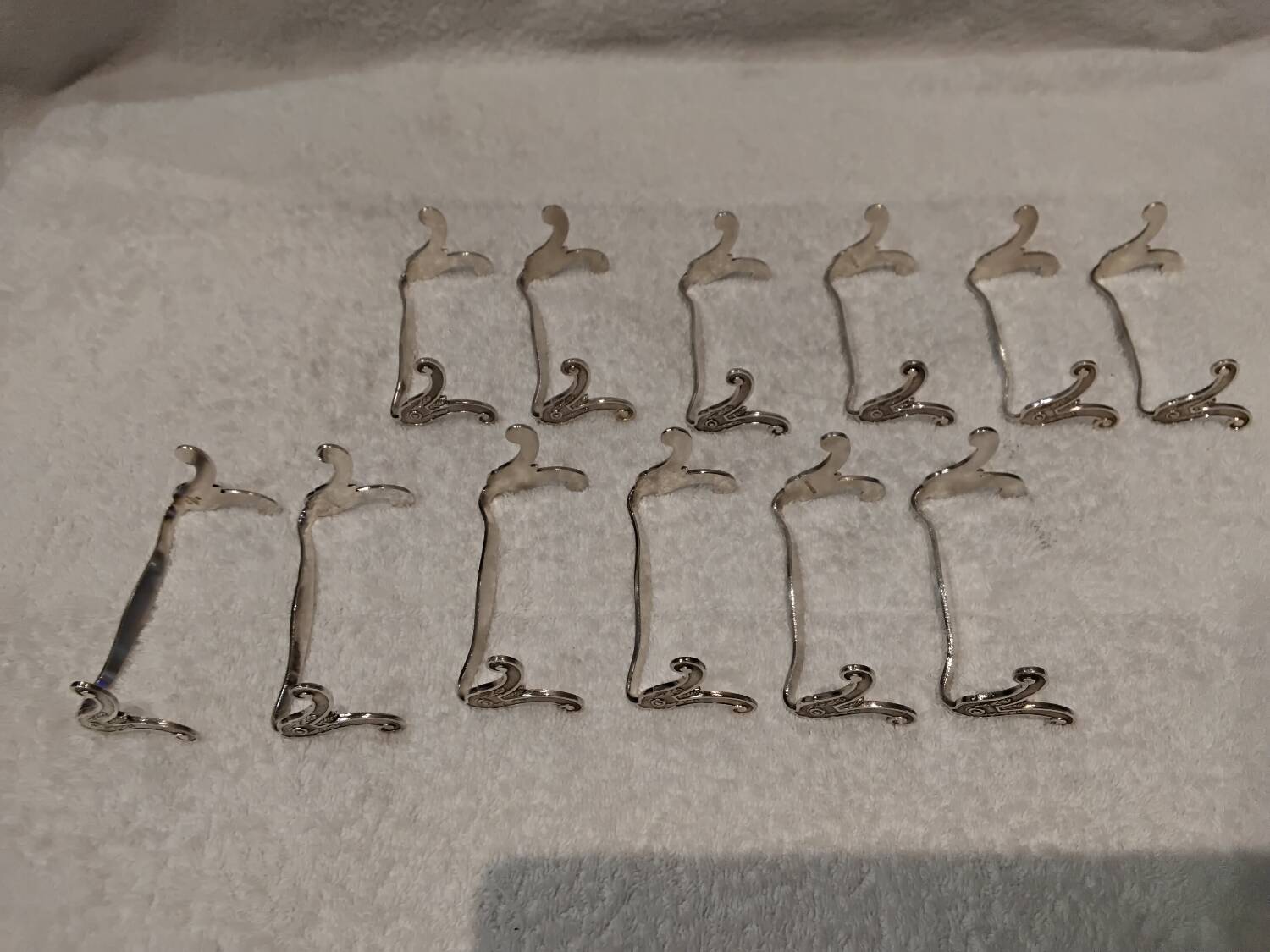 12 silver-plated knife holders Christofle Marie Antoinette LXVI