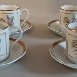 Cups series of four porcelain Hutschenreuther Selb Germany