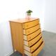 Mid-Century hoge gebogen ladekast met 6 lades