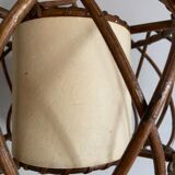 Louis Sognot style rattan pendant lamp