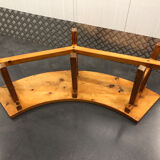 Chalet-style pine bench circa 1960