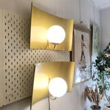 Paire d’appliques art déco en laiton