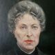 Oil on panel, portrait of a woman, nineteenth