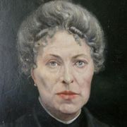 Oil on panel, portrait of a woman, nineteenth
