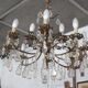 Lustre en bronze à pampilles